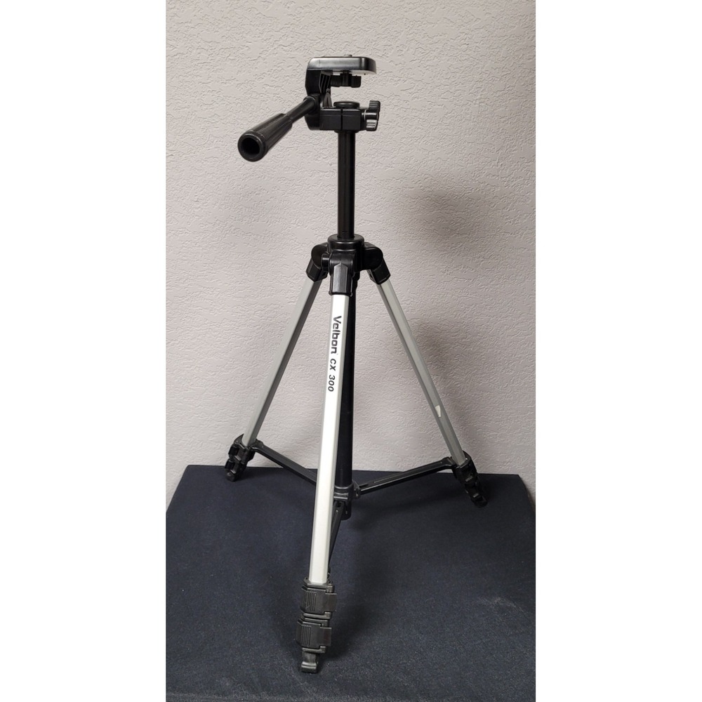 Velbon CX-300 Lightweight Aluminum Photo & Video Tripod with 2-Way Pan Head